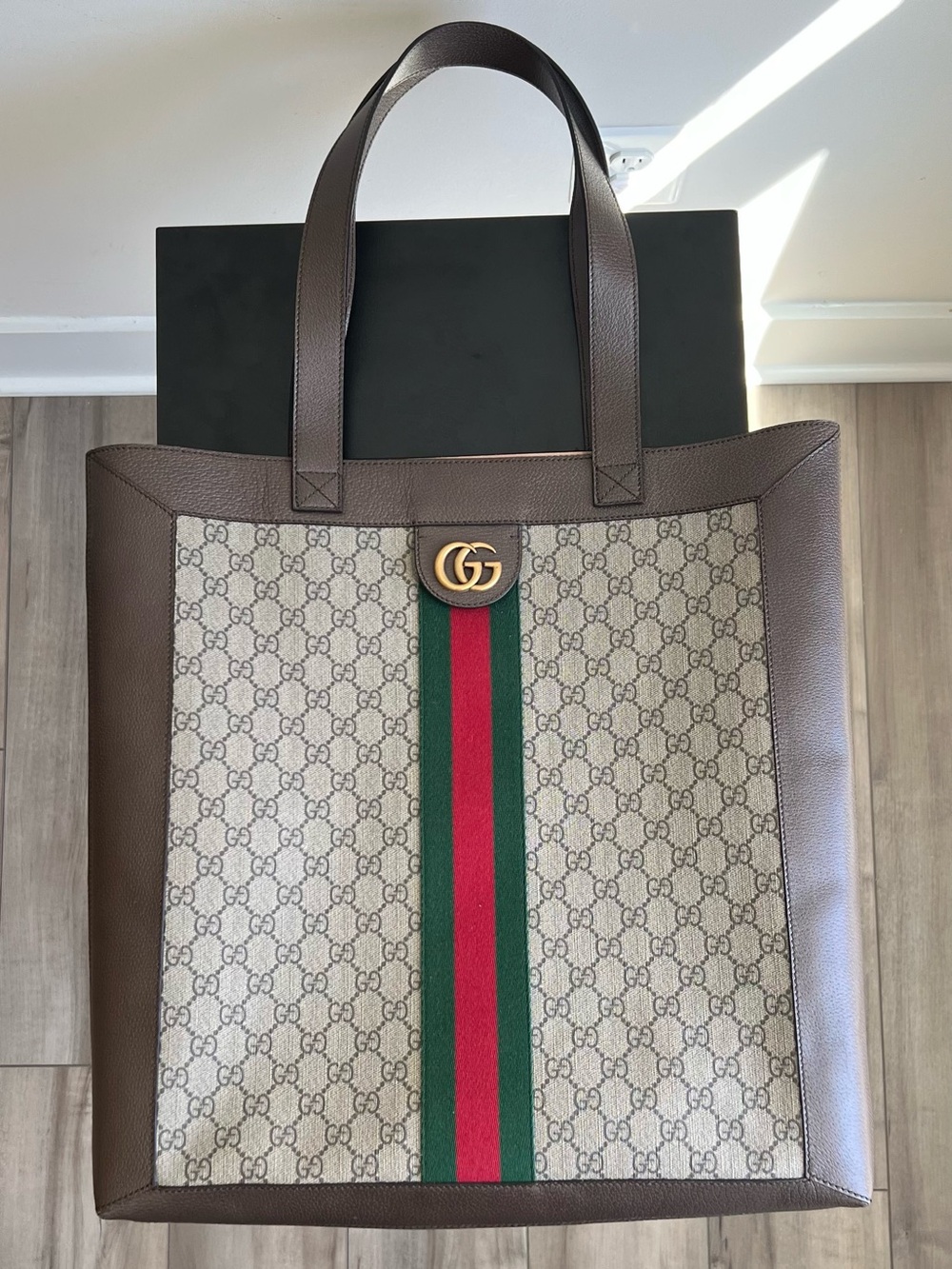 Gucci Ophidia GG Supreme Large Tote w/ Pouch 519335